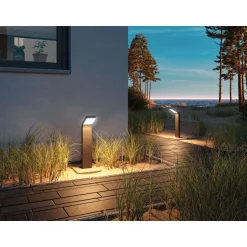LED-pollarivalaisin Paulmann Kulma, 50cm, IP44, 3000K, korroosionkestävä, antrasiitti
