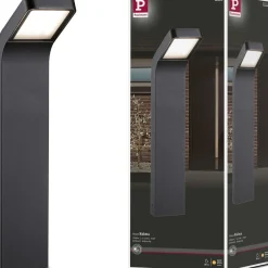 LED-pollarivalaisin Paulmann Kulma, 50cm, IP44, 3000K, korroosionkestävä, antrasiitti