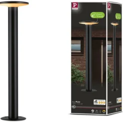 LED-pollarivalaisin Paulmann Plate, Smart Home Zigbee 3.0, IP44, 60cm, säädettävä värilämpötila, antrasiitti