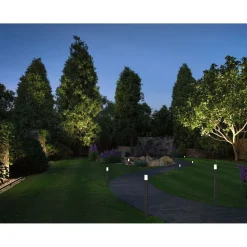 LED-pollarivalaisin Paulmann Plug & Shine Flarea, IP65, 20cm, 3000K, musta
