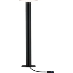 LED-pollarivalaisin Paulmann Plug & Shine Plate, IP44, 3000K, antrasiitti
