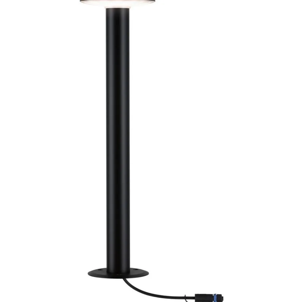 LED-pollarivalaisin Paulmann Plug & Shine Plate, IP44, 3000K, antrasiitti