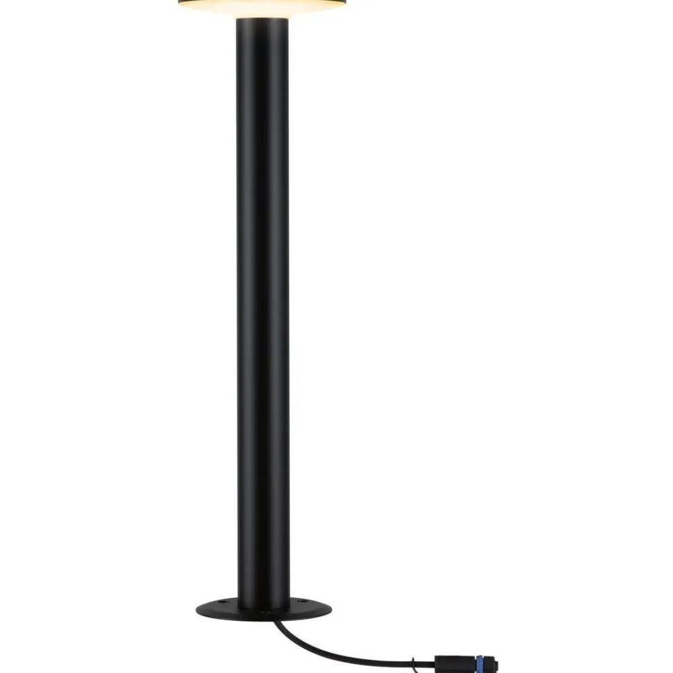 LED-pollarivalaisin Paulmann Plug & Shine Plate, IP44, 2200K, 7W, antrasiitti