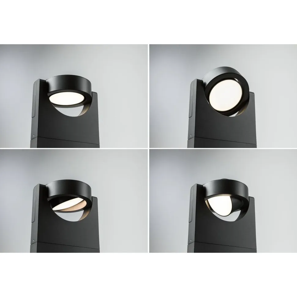 LED-pollarivalaisin Paulmann Swivea, IP44, 62.5cm, 3000K, antrasiitti