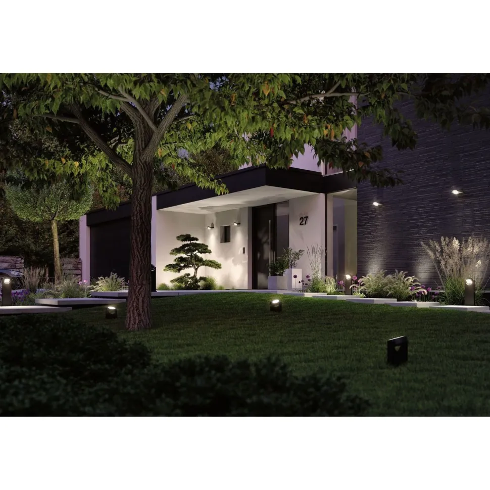 LED-pollarivalaisin Paulmann Swivea, IP44, 62.5cm, 3000K, antrasiitti