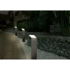 LED-pollarivalaisin Pearl 100x80x500 mm matala antrasiitti liiketunnistimella