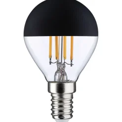 LED-pääpeililamppu Paulmann Modern Classic Edition Drop, 230V, E14, 470lm, 4.5W, 2700K, himmennettävä, mattamusta