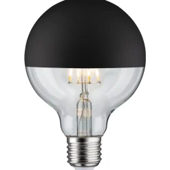 LED-pääpeililamppu Paulmann Modern Classic Edition Globe, E27, G95, 600lm, 6.5W, 2700K, himmennettävä, mattamusta