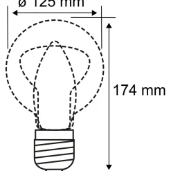 LED-pääpeililamppu Paulmann Modern Classic Edition Globe, E27, G125, 600lm, 6.5W, 2700K, himmennettävä, mattamusta
