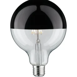 LED-pääpeililamppu Paulmann Modern Classic Edition Globe, E27, G125, 600lm, 6.5W, 2700K, himmennettävä, musta kromi