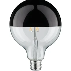 LED-pääpeililamppu Paulmann Modern Classic Edition Globe, E27, G125, 600lm, 6.5W, 2700K, himmennettävä, musta kromi