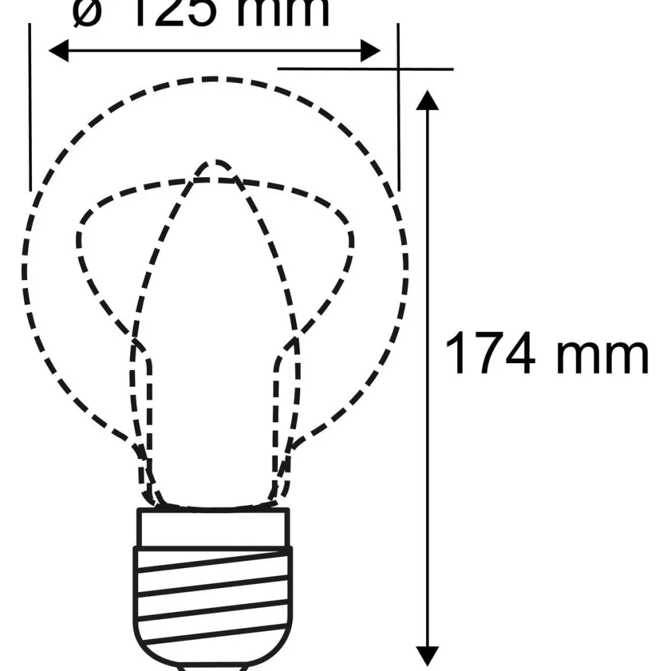 LED-pääpeililamppu Paulmann Modern Classic Edition Globe, E27, G125, 600lm, 6.5W, 2700K, himmennettävä, musta kromi