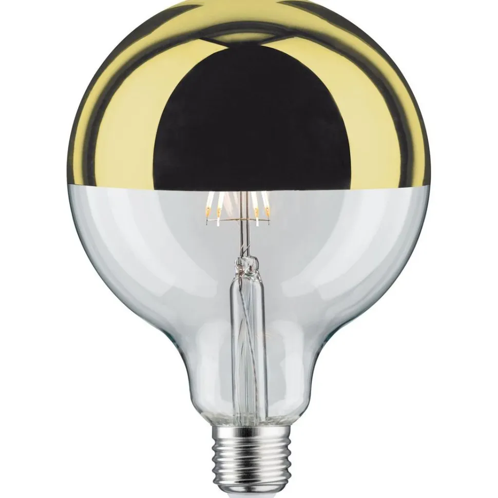 LED-pääpeililamppu Paulmann Modern Classic Edition Globe, E27, G125, 600lm, 6.5W, 2700K, himmennettävä, kulta