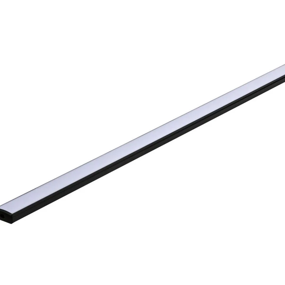 LED-profiili diffuusorilla Paulmann Base White, 1m, musta/valkoinen