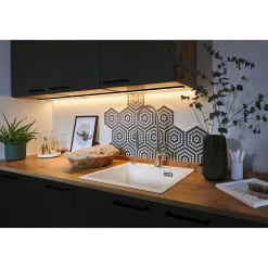 LED-profiili diffuusorilla Paulmann Base White, 1m, musta/valkoinen