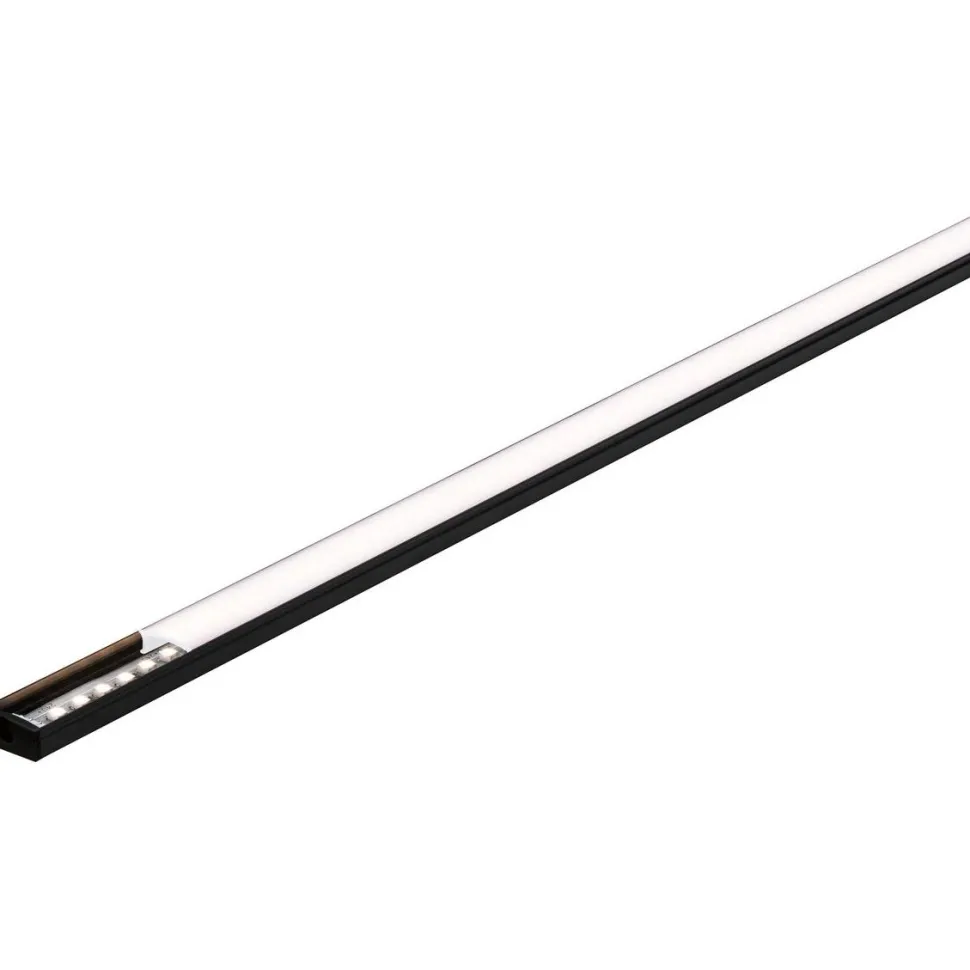 LED-profiili diffuusorilla Paulmann Base White, 1m, musta/valkoinen