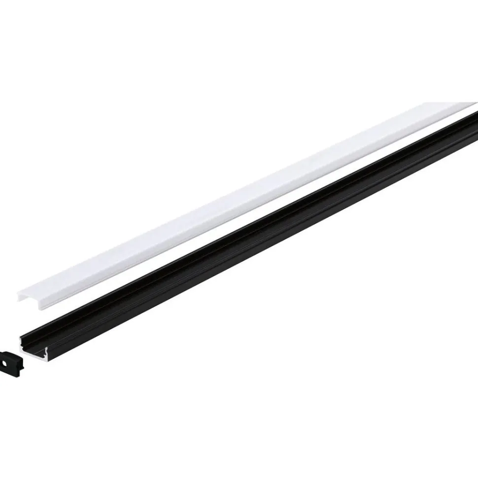 LED-profiili diffuusorilla Paulmann Base White, 1m, musta/valkoinen