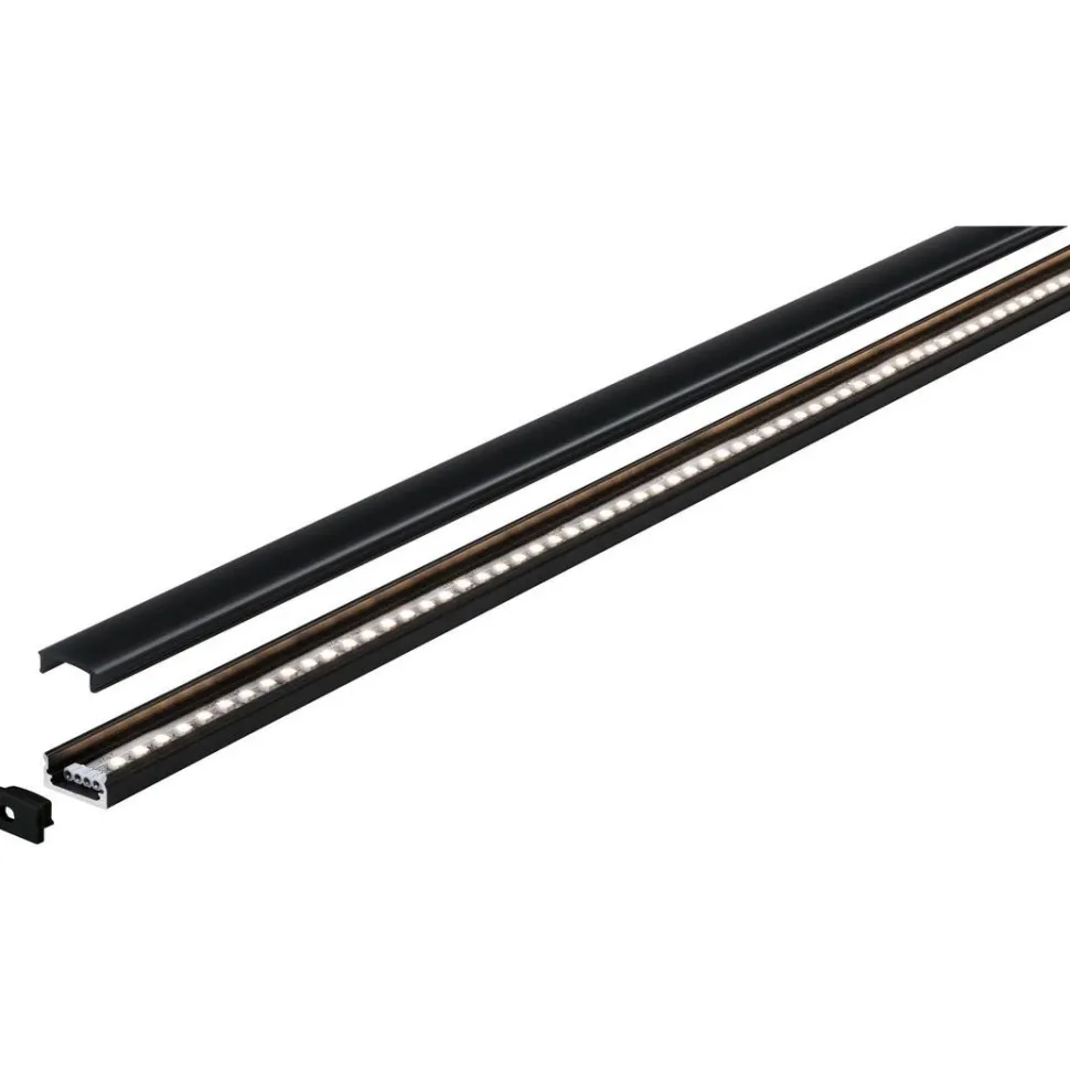 LED-profiili diffuusorilla Paulmann Base, 1m, musta