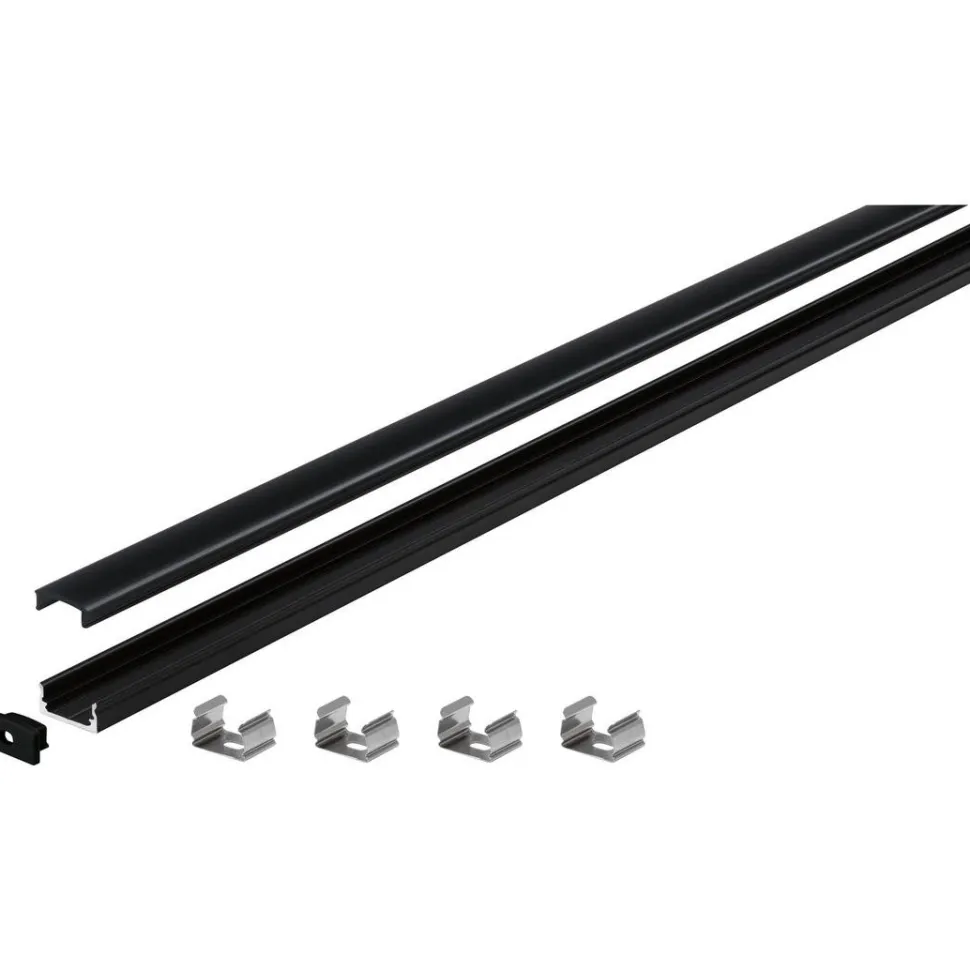 LED-profiili diffuusorilla Paulmann Base, 1m, musta