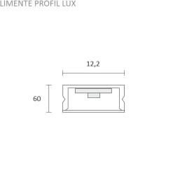 LED-profiili Limente 87, 24V 10W IP44, 17x870x9mm, alulook