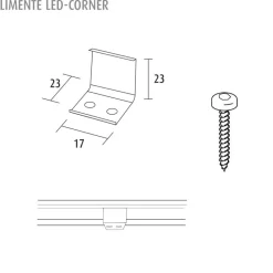 LED-profiili Limente LED Corner 20 Lux 3000K
