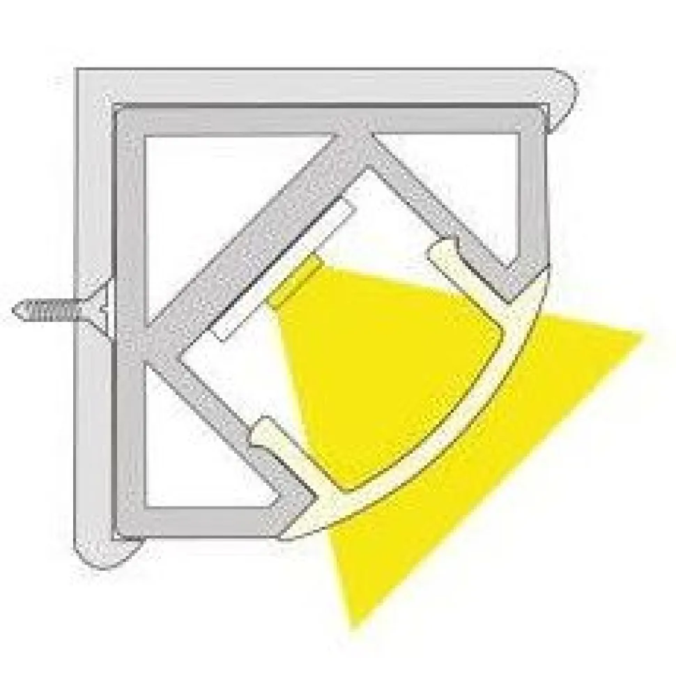 LED-profiili Limente LED-Corner 20 Lux 4000K 2m 28W musta