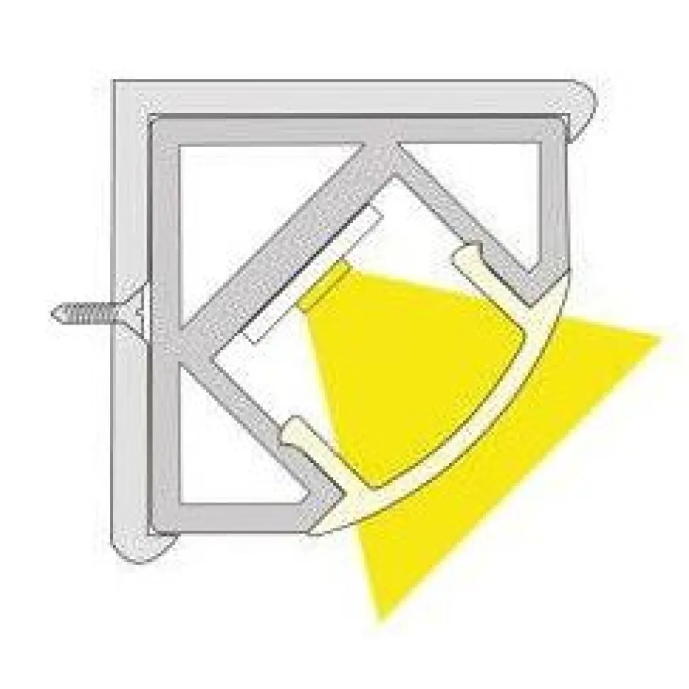 LED-profiili Limente LED-Corner 40 Lux 3000K 4m 57W musta