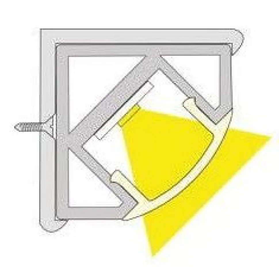 LED-profiili Limente LED-Corner 20 4000K 2m 29W musta