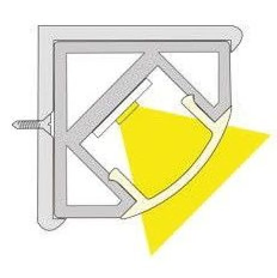 LED-profiili Limente LED-Corner 40 CCT 2700-6000K 4m 29W valkoinen