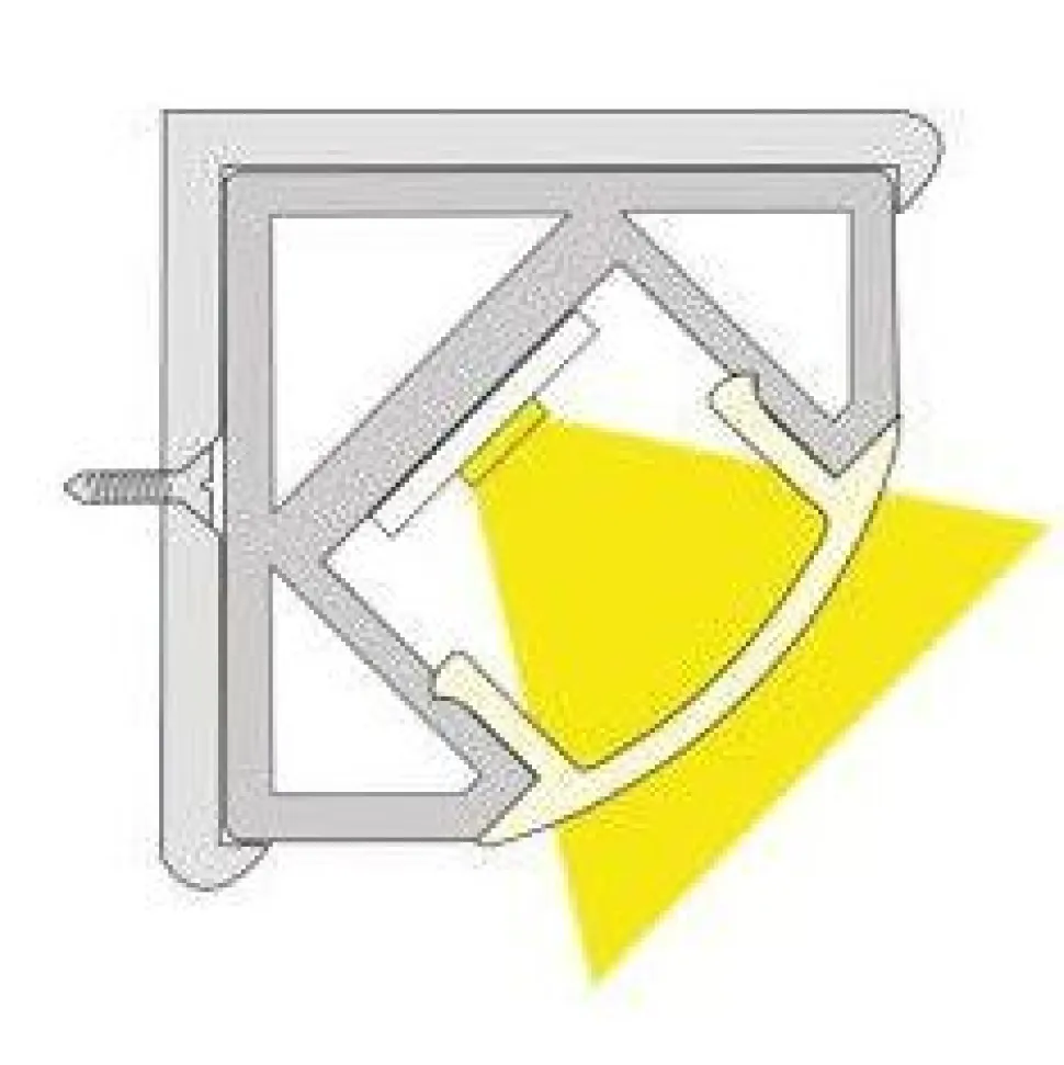LED-profiili Limente LED-Corner 20 4000K 2m 29W valkoinen