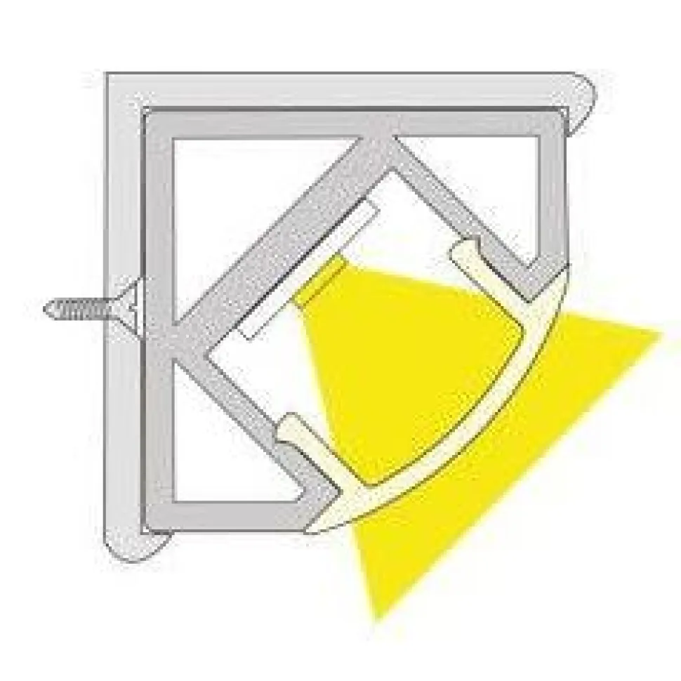 LED-profiili Limente LED-Corner 20 Lux 3000K 2m 28W musta