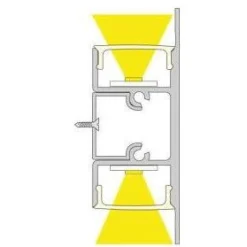 LED-profiili Limente LED-Duo 40 4000K 4m 48W valkoinen