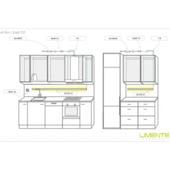 LED-profiili Limente LED-Duo 20 4000K 2m 29W musta