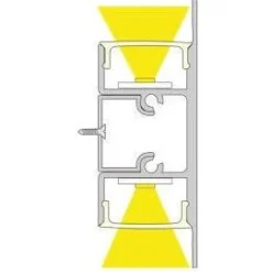 LED-profiili Limente LED-Duo 20 4000K 2m 29W musta