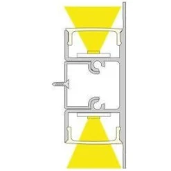 LED-profiili Limente LED-Duo 40 CCT 2700-6000K 4m 29W valkoinen
