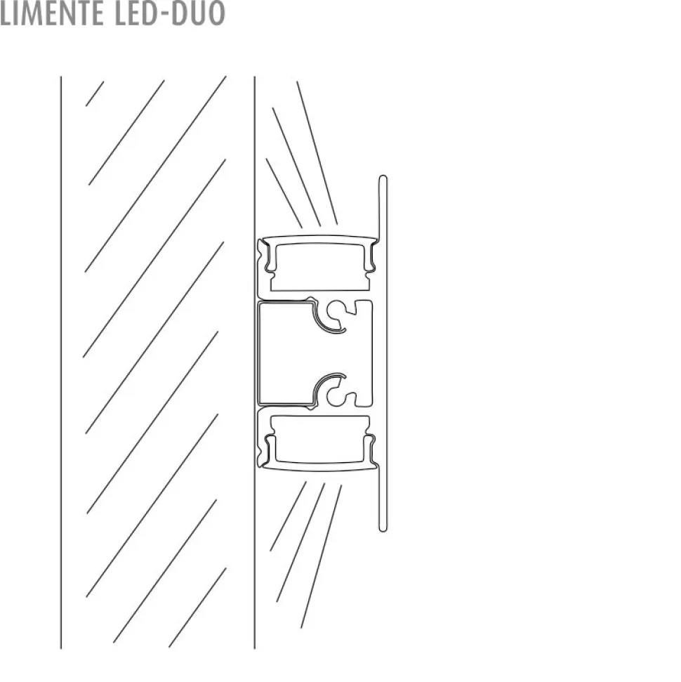 LED-profiili Limente LED-Duo 20 Lux 3000K valkoinen