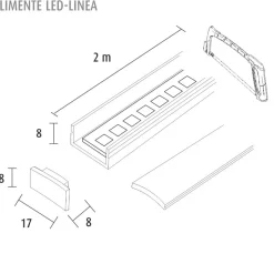 LED-profiili Limente LED-LINEA 20 LUX CCT 2700-6000K 2m 29W valkoinen
