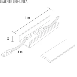 LED-profiili Limente LED-Linea 20 - 4000 K