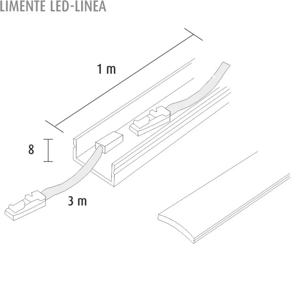 LED-profiili Limente LED-Linea 40 - 4000 K