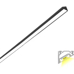 LED-profiili Limente LED-LUXOR 20 COM 4000K 24W musta 2 m