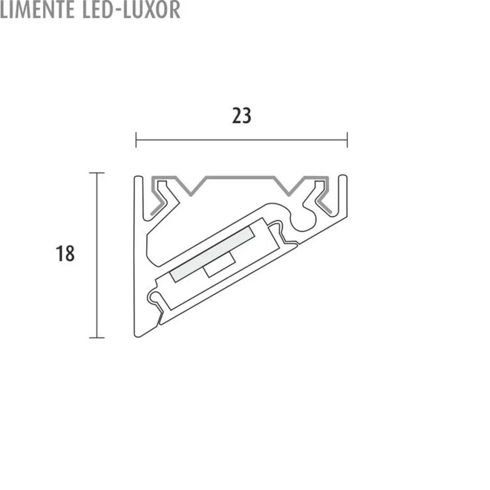 LED-profiili Limente LED-LUXOR 40 LUX 4000K 57W valkoinen 4m