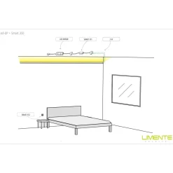LED-profiili Limente LED-Up 40 CCT 2700-6000K 4m 29W musta