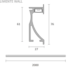 LED-profiili Limente LED-Wall 20 CCT 2700-6000K 2m 19W alumiini