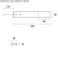 LED-profiili Limente LED-Zircon Tran 1 kpl 4.9 W alulook