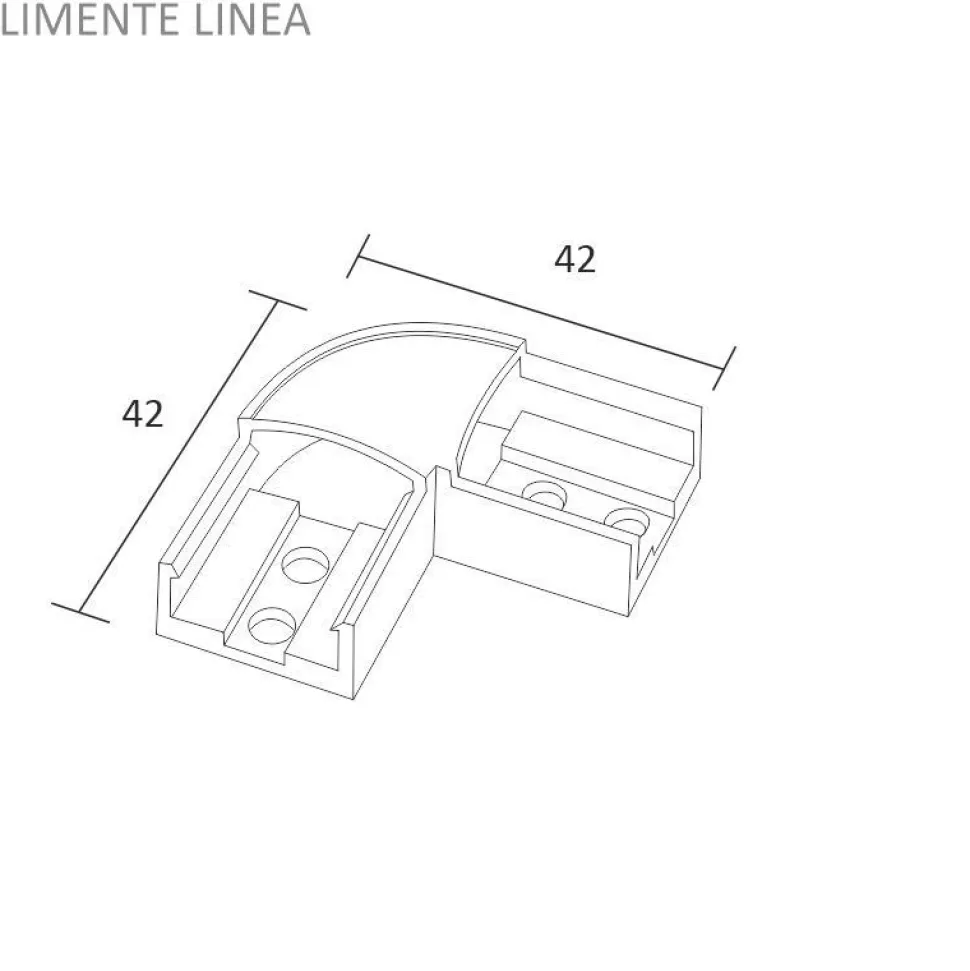 LED-profiili Limente Linea 20 COM, 24V, 3000K, alumiini