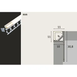 LED-profiili Paulmann LumiTiles Frame, 1m, anodisoitu alumiini