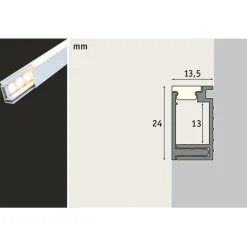 LED-profiili Paulmann LumiTiles, 1m, anodisoitu alumiini