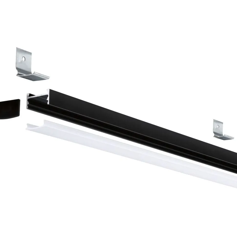 LED-profiili Paulmann Square, 1m, musta/valkoinen