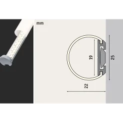 LED-profiili Paulmann Tube, 2m, anodisoitu alumiini