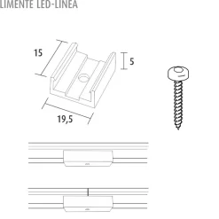 LED-profiili Limente LED-LINEA 20 LUX 3000K 2m 28W valkoinen